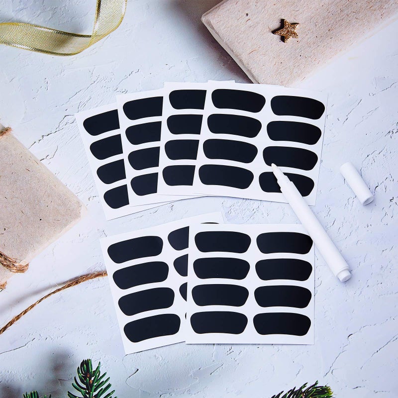 Sumind 96 Pairs Eye Strips Sports Eye Strips Breathable Baseball Eye Strips with 1 Piece White Pencil for Baseball Football Softball Fans on Game Day (Black) - Image 3