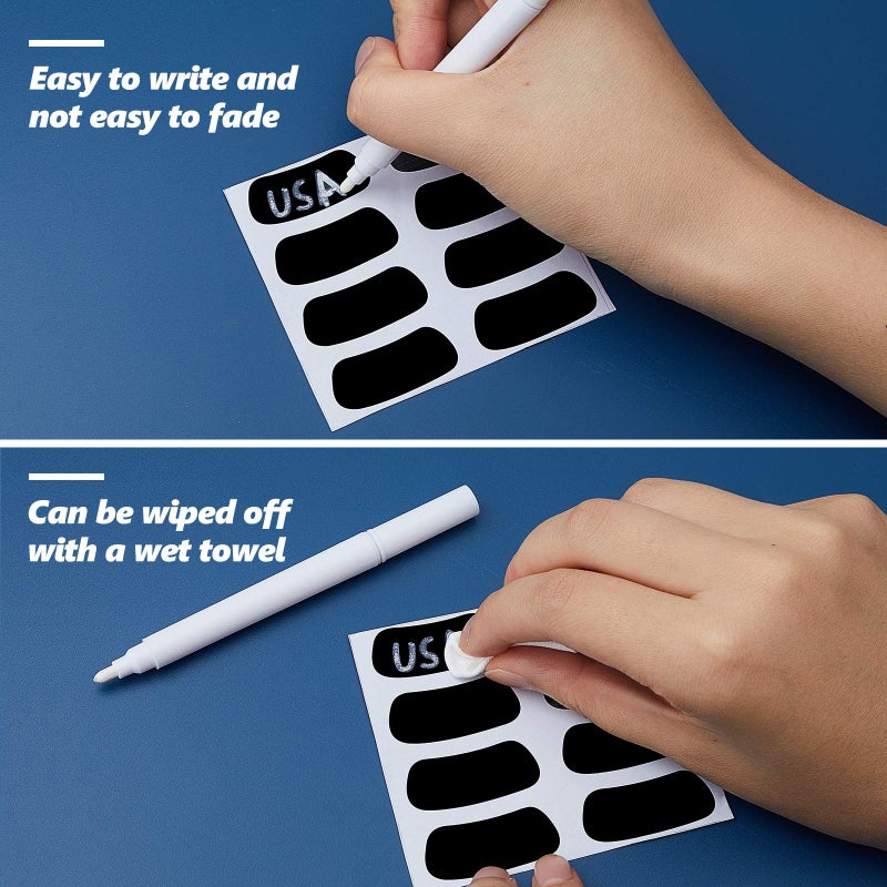 Sumind 96 Pairs Eye Strips Sports Eye Strips Breathable Baseball Eye Strips with 1 Piece White Pencil for Baseball Football Softball Fans on Game Day (Black) - Image 2