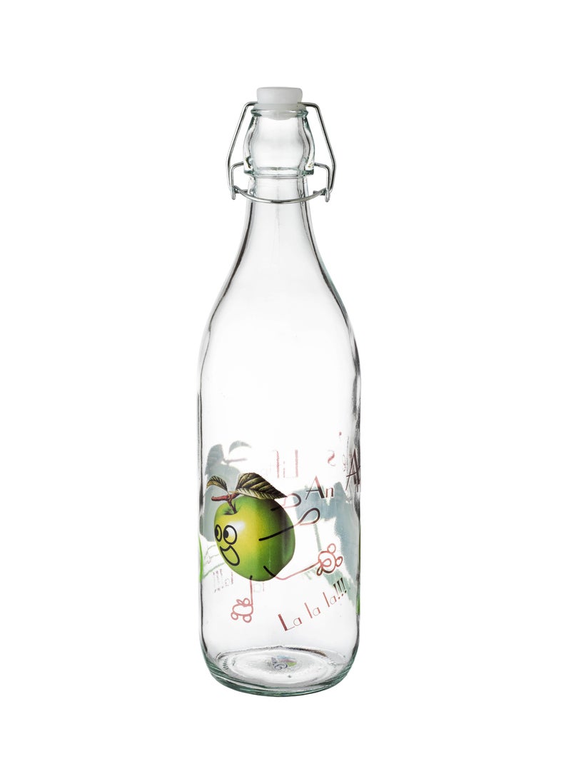 Dania Glass bottle with lid for oil and vinegar, multi-purpose, with various designs and engravings  - Image 1