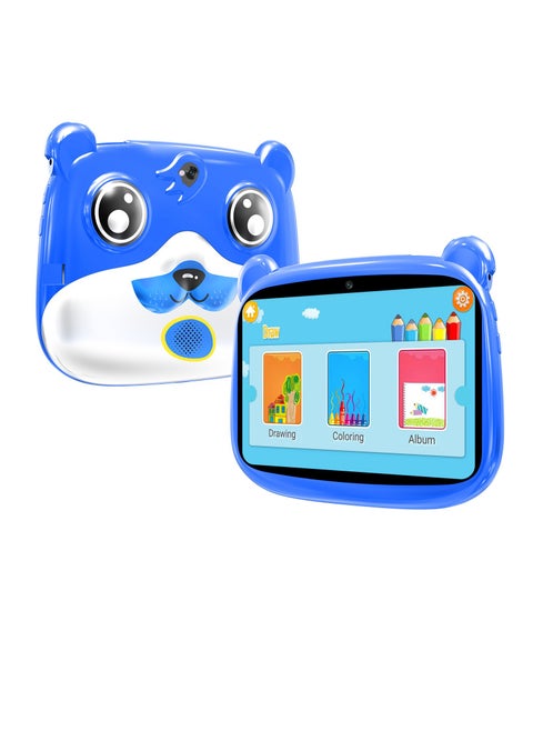 Q8C1 Tablet Laptop, 7.1 Inch Android 12 Dual Camera Children Learning Tablet, 12GB RAM 512GB ROM Full Touch Screen Kids Tablet, Wifi Bluetooth Touch Pad For Children, (1pc, Blue)