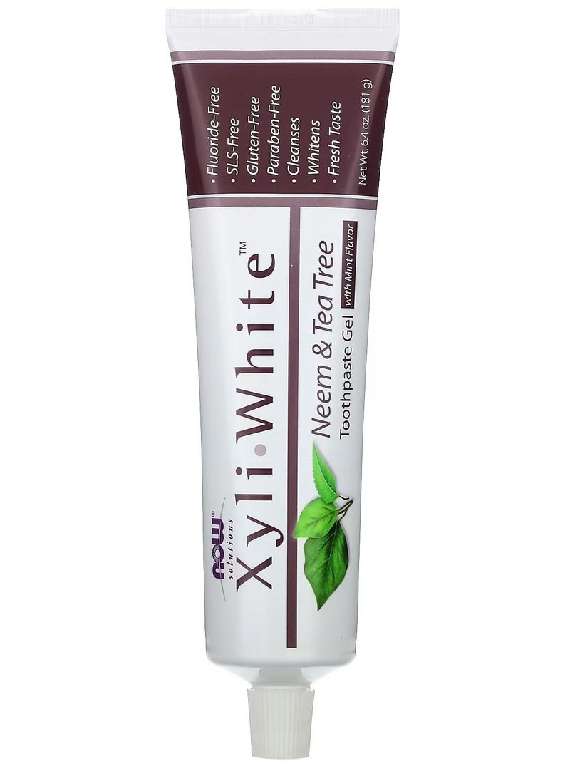 now - Zili White Neem & Tea Tree Mint Tooth Gel 181g - Image 1