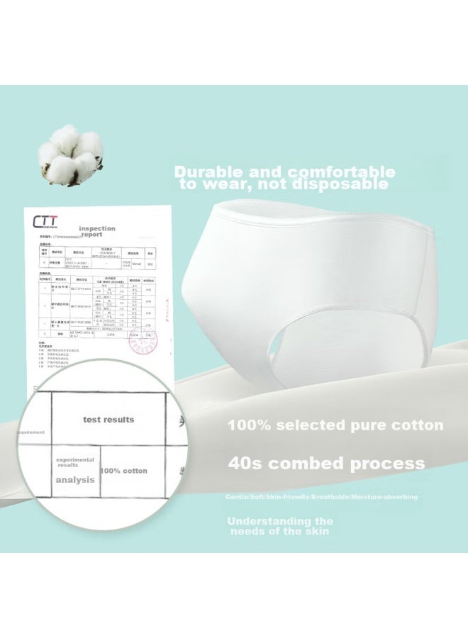 Sometimes, Women's Disposable Underwear Made Of Pure Cotton, Daily-use, Sterile, Short Pants, For Pregnant Women, No Washing Required, Travel-friendly, Individually Packaged, Size L - Image 2