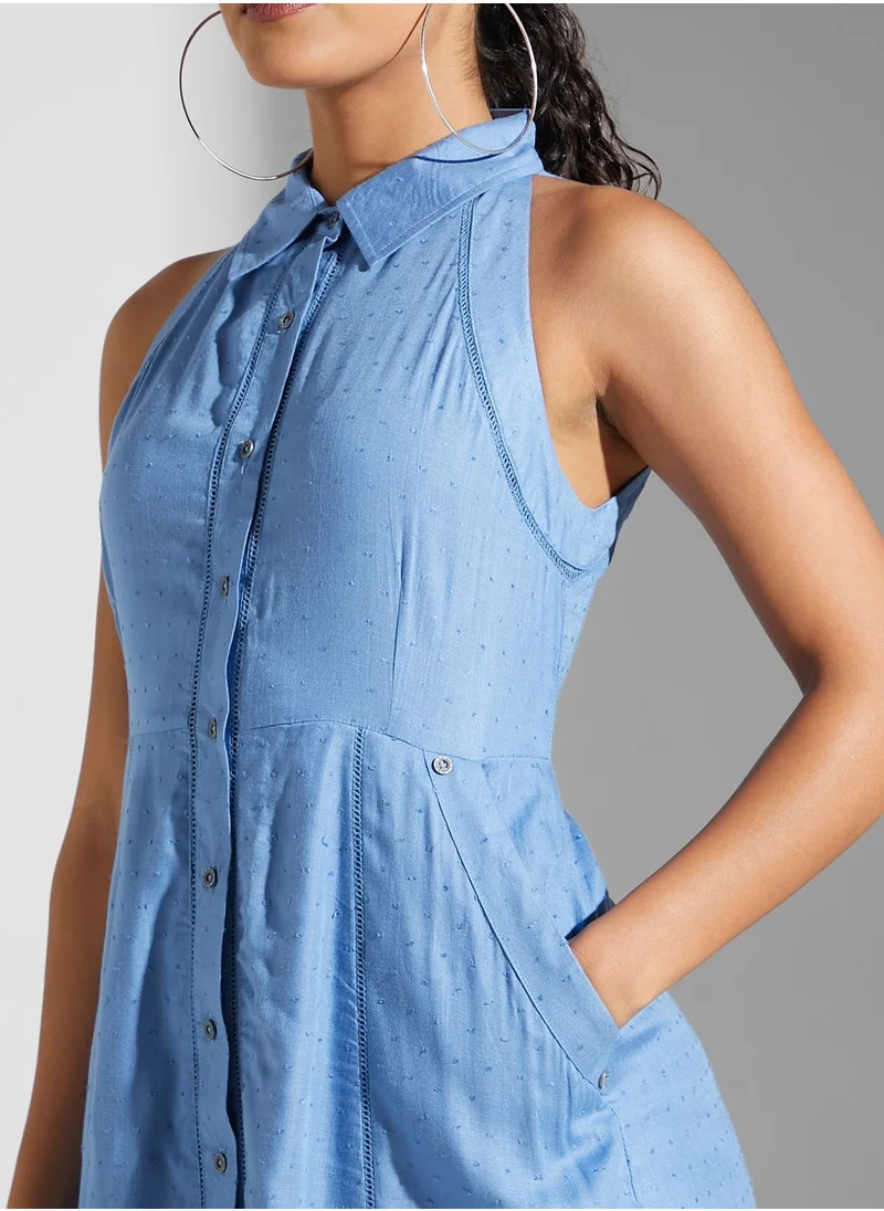 Label RITU KUMAR Textured Shirt Dress