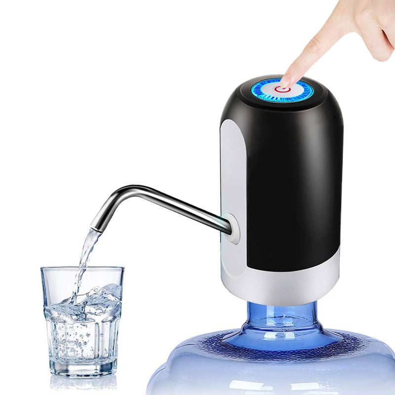 Water Dispenser Electric Portable USB Charging Water Bottle Pump Black unfoldable