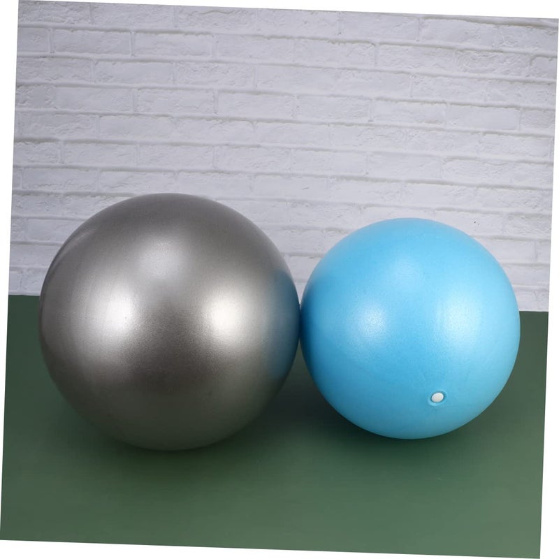 Core Training Stability Exercise Balls Set of 4 Silver Sky Blue 19X19X19CM - Image 4