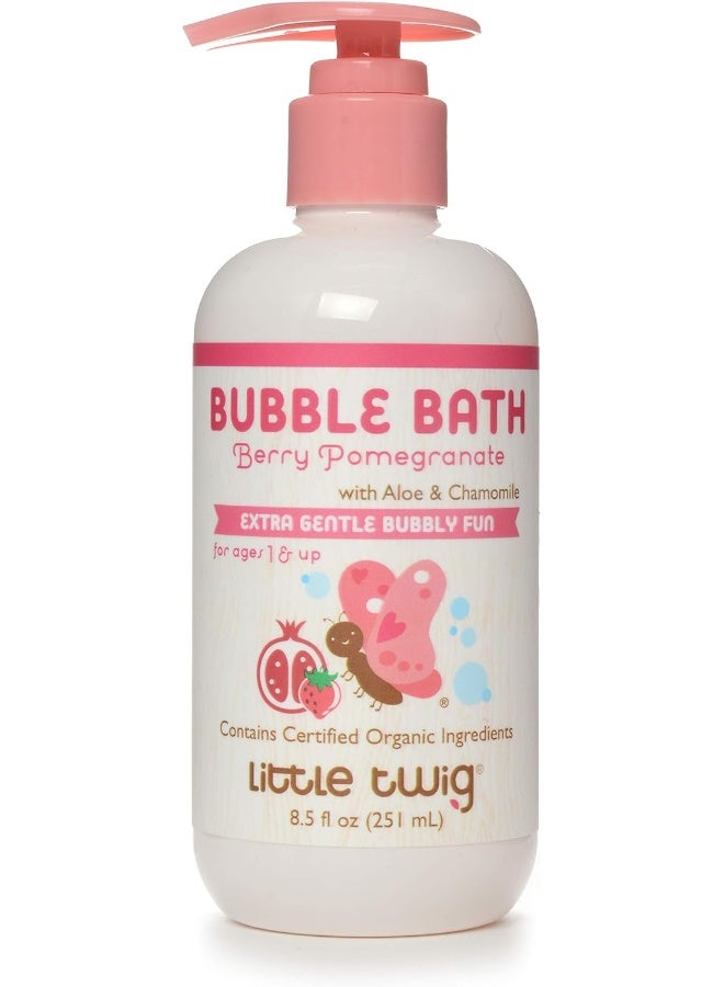 Little Twig Little Twig Bubble Bath, Natural Plant Derived Formula, Berry Pomegranate, 8.5 fl oz. - Image 1