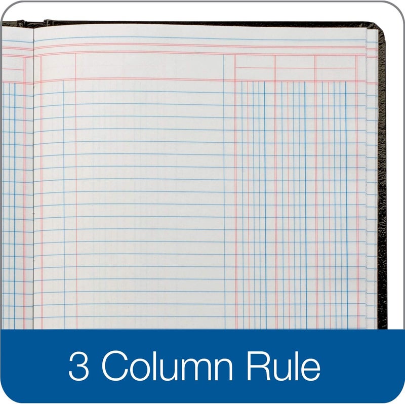 ADAMS Account Book, 7 x 9.25 Inches, Black, 3-Columns, 80 Pages (ARB8003M) - Image 3