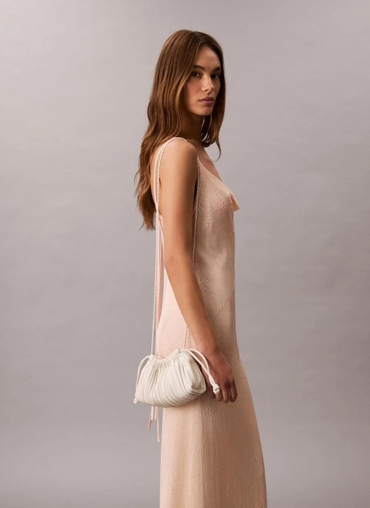 كالفن كلاين جينز Causal Drawstring Plisse Crossbody