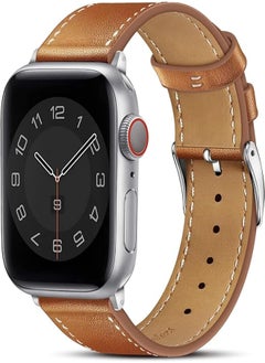 MARGE PLUS Marge Plus Compatible with Apple Watch Band Series SE 9 8 7 6 5 4 3 2 1 Ultra 49mm 45mm 41mm 44mm 40mm 42mm 38mm, Genuine Leather Replacement Band for iWatch, Leather Apple Watch Strap for Women & 