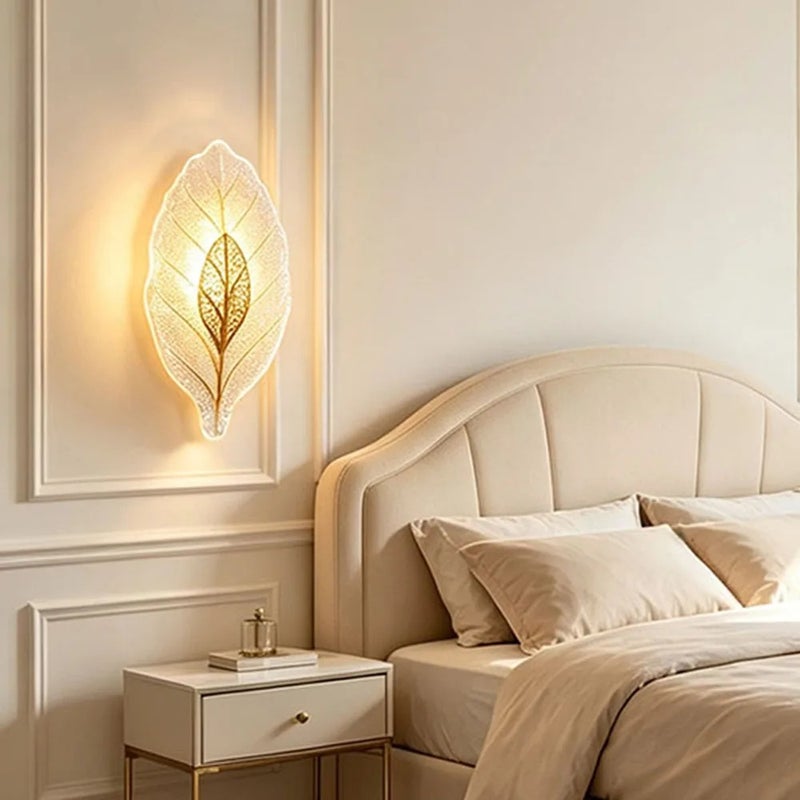Gold Leaf Glass Wall Lamp Modern Decorative Wall Sconce - Image 3