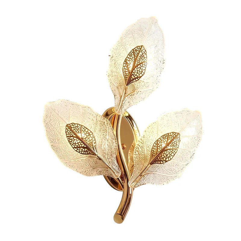 Gold Leaf Glass Wall Lamp Modern Decorative Wall Sconce - Image 1