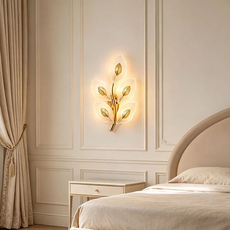Gold Leaf Glass Wall Lamp Modern Decorative Wall Sconce - Image 4