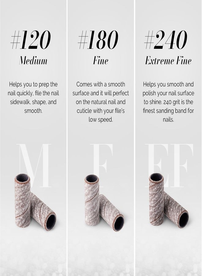 MelodySusie 50 Pcs Nail Drill Bits Super Long Sanding Bands with 6.65mm Crystal Mandrel Bit, 120 Medium Grit Nail File for Acrylic Nails Gel Manicures and Pedicure, Zebra - Image 3