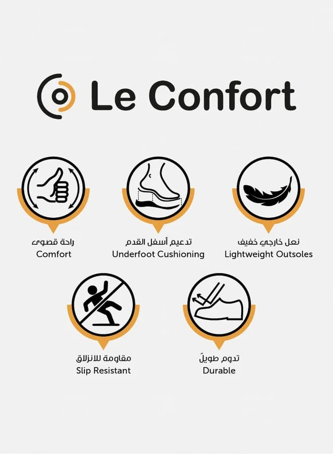 Le Confort Men Metal Accent Slip-On Arabic Sandals