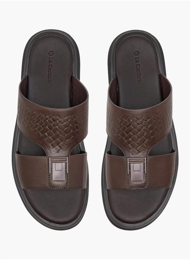 Le Confort Men Metal Accent Slip-On Arabic Sandals