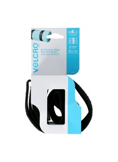 Velcro 2-Piece Heavy Duty All Purpose Durable Nylon Strap Set Black 3 ft x 21 Inch 90440  - Image 1