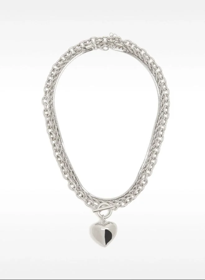 PARFOIS Set Of Necklaces With Heart Pendant