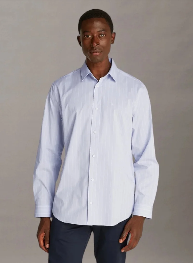Poplin Stretch Striped Shirt