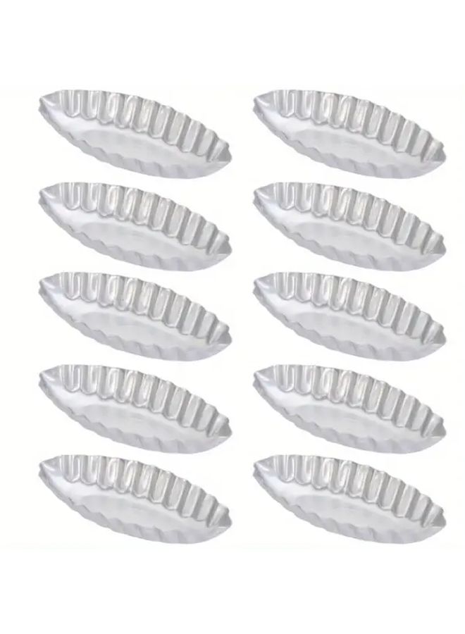 C14 5 Pieces Ship Shaped Mini Pie Plate Baking Mold Easy Demoulding - Image 1
