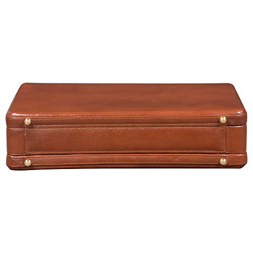 BRAND LEATHER Men's Briefcase (Tan Brown) - Image 3