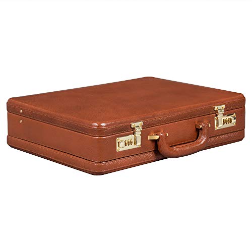 BRAND LEATHER Men's Briefcase (Tan Brown) - Image 1