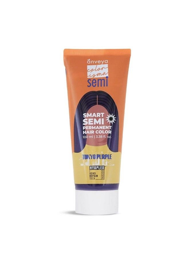 anveya - Colorisma Tokyo Purple Semi Permanent Vegan Hair Color 100Ml ; With Hyaplex: India'S First Hair Color Range With Bond Repair Tech ; Sulfates Parabens & Crueltyfree ; Hairdresser Tested - Image 1