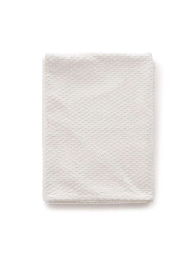 Pan Home Dobby Squares Soft Cotton Bedspread - White - Image 5