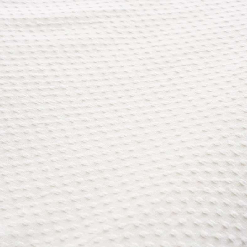Pan Home غطاء سرير قطن ناعم بنقوش مربعة - أبيض - Image 3
