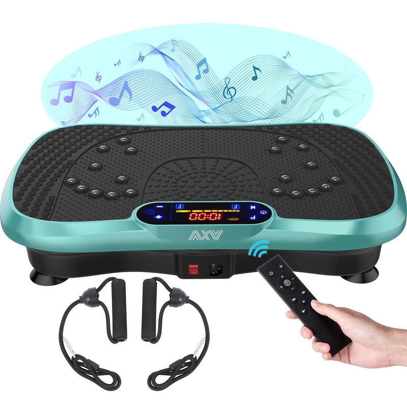 AXV Vibration Plate Fitness Platform Exercise Machine Vibrating Shaking Full Body Shaker Workout Vibrate Stand Shake Board Sport Gym for Weight Loss Fat Burner for Women Men - Image 1