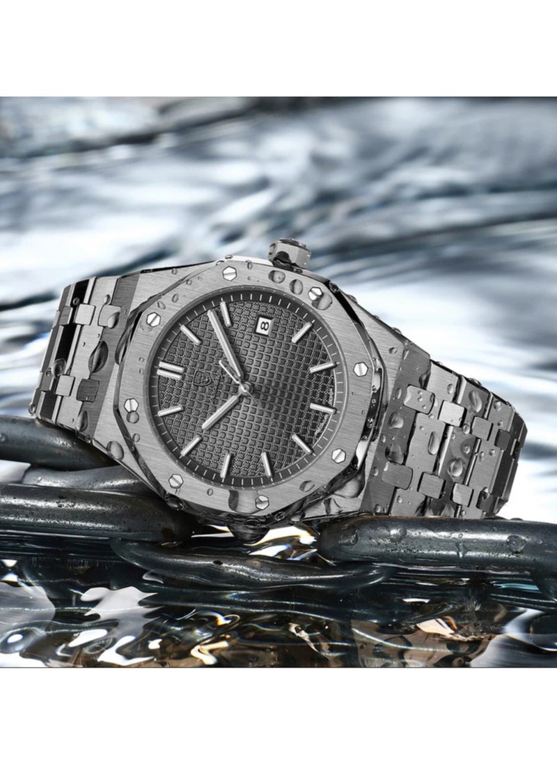 POEDAGAR POEDAGAR Waterproof Luminous Men's Watch Quartz，Men's Wrist Watches  - Image 2
