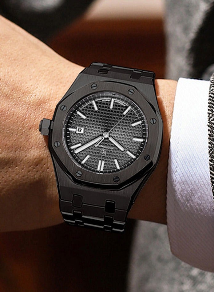 پوداجار ساعة  مضيئة مقاومة للماء للرجال كوارتز، ساعات يد رجالية - Image 4