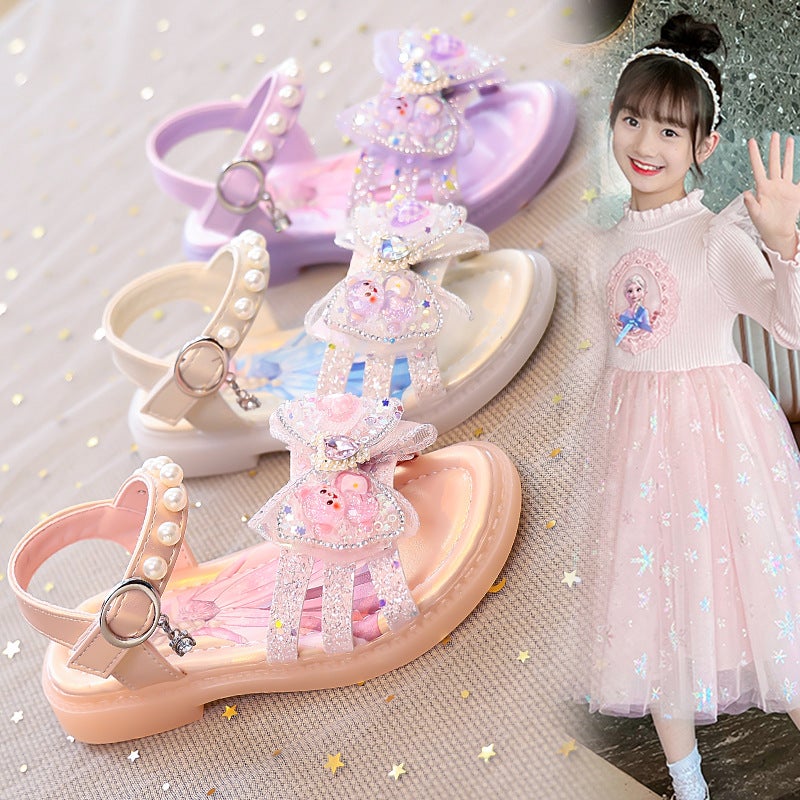 Princess Shoes Baby Medium And Large Children'S Sandals Children'S Summer Sandals Soft Sole Casual Children'S Sandals - Image 2