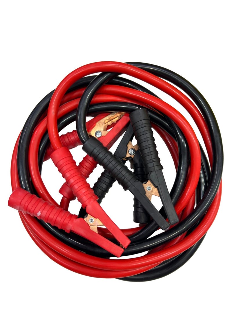رويال - كابل معزز للسيارة شديد التحمل 2000 أمبير 3 أمتار 1.7 كجم، كابلات توصيل سلك طاقة معززة للبطارية، كابلات معززة للسيارات لبدء تشغيل البطاريات الميتة أو الضعيفة مع حقيبة حمل (أحمر وأسود) - Image 2