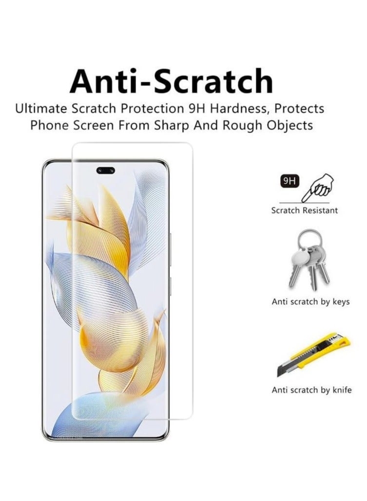 DUSALA For Honor 90 Pro Screen Protector UV Tempered Glass Full Cover the Screen 9H Hardness Anti-Scratch Anti-Shatter, Anti-Fingerprint Screen Protector for Honor 90 Pro 5G 2023 (UV Clear 2 Pack) - Image 5