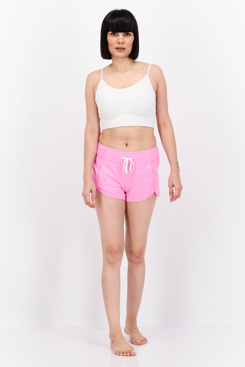 Hurley Women Swimwear Brand Logo Short, Pink  - Image 4