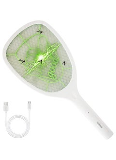 Electric Bug Zapper Swatter - Rechargeable LED Fly, Mosquito and Pest Killer Racket for Indoor and Outdoor Use | Assorted Colors Available | Powerful, Safe & Eco-Friendly Pest Control Solution