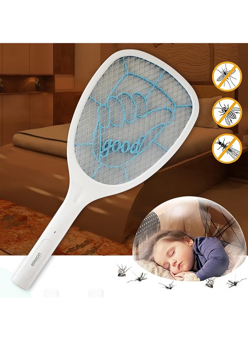 elexon - Electric Bug Zapper Swatter - Rechargeable LED Fly, Mosquito and Pest Killer Racket for Indoor and Outdoor Use | Assorted Colors Available | Powerful, Safe & Eco-Friendly Pest Control Solution - Image 1