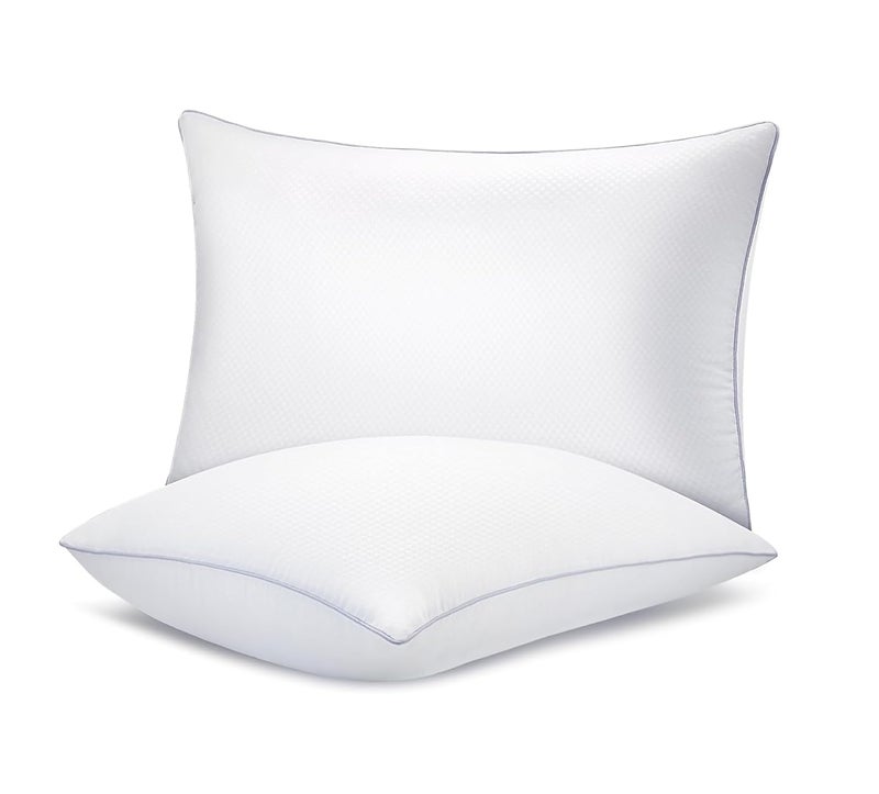 FreshFitBed Pillows for Sleeping 16 x 24 Inch Set of 2 White  - Image 2