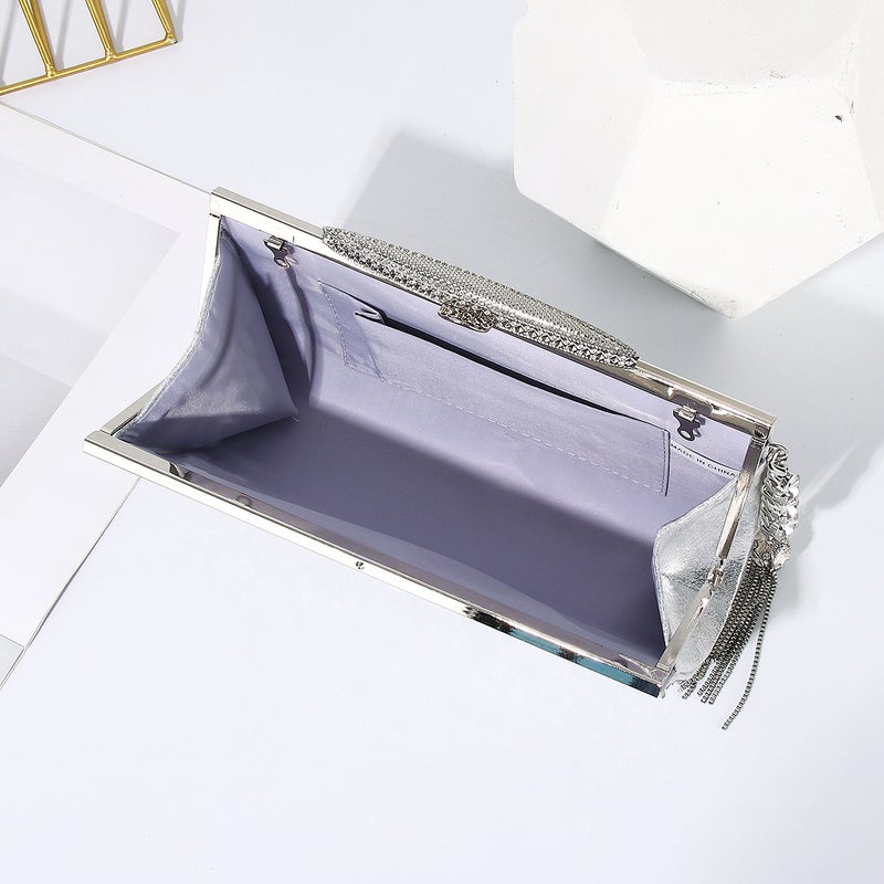 2023 New Dinner Clutch Diamond Striped Portable Banquet Bag Dress Bag Clutch Bag - Image 4