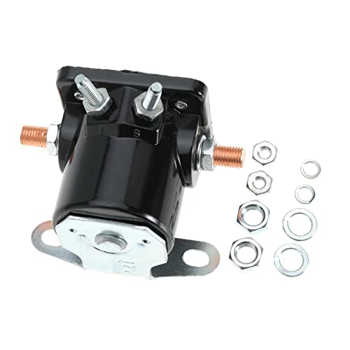 YRANZO 12V Heavy Duty Solenoid For Ford Replace Sw-3 SNL135 B-6A-11450A B6A-11002A B4TZ-11002-A D2AF11450AA 50-430 C6AF C7AF C9AF C3912 SS581T 4 Terminal Hot Rod Starter Relay Solenoid - Image 1