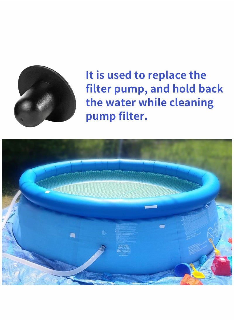 Generic Pool Wall Valve Plug Pool Replacement Accessories Filter Pump Hole Plug Wall Plug Replacement Ground Swimming Pool Fitting Filter Pump Strainer Hole Plug Stopper for Intex Bestway Pools 4 Pack  - Image 4