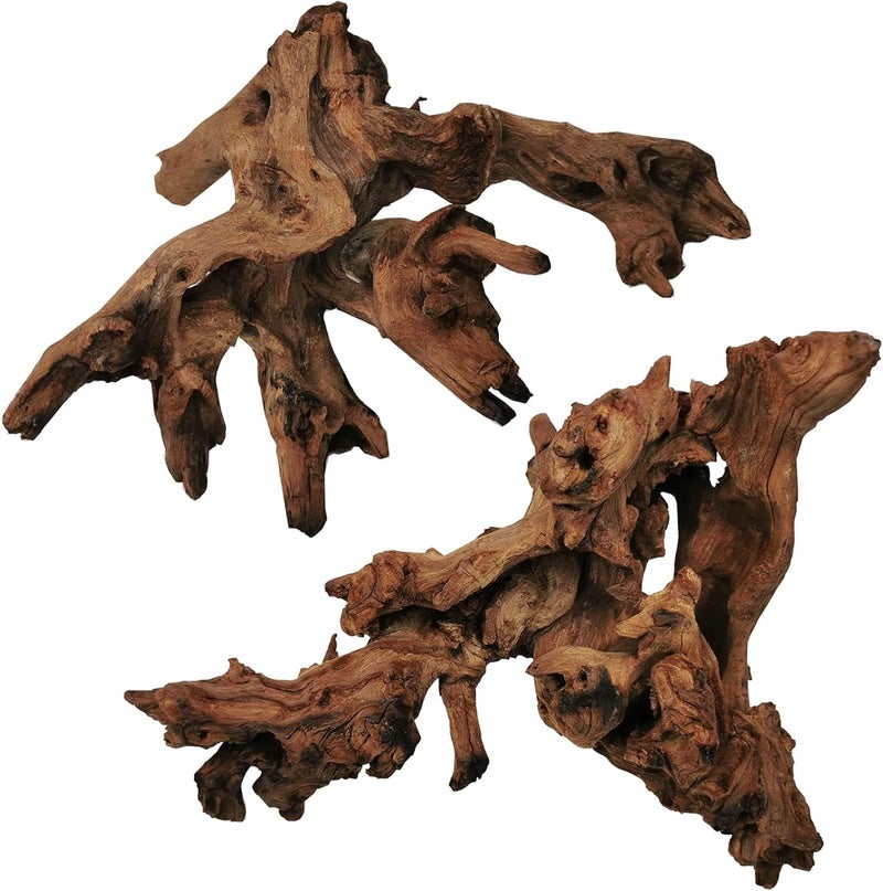 Hamiledyi 2 قطع خشب driftwood كبير لحوض السمك 8-18 بوصة فروع driftwood زواحف ديكور حوض السمك أحجام متنوعة موطن طبيعي ديكور خشب للسحالي - Image 1