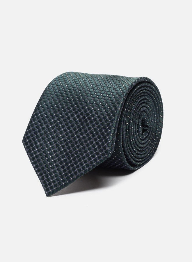 Van Heusen Men Green Party Tie Pocket Square And Cufflink - Image 4