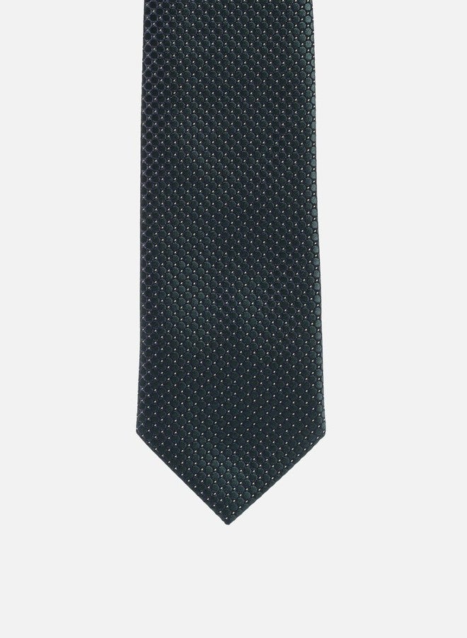 Van Heusen Men Green Party Tie Pocket Square And Cufflink - Image 5
