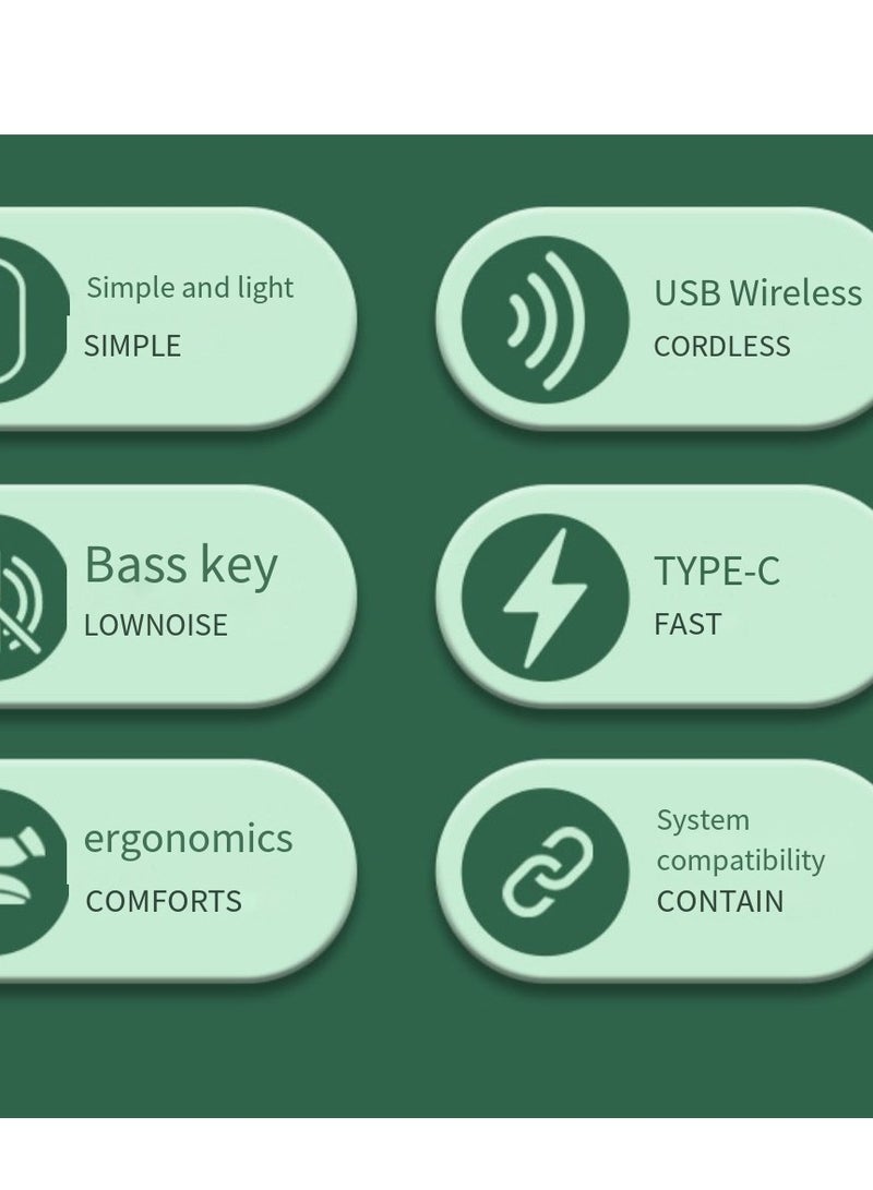 Loquat Wireless mouse, rechargeable Bluetooth mouse, (2.4G Bluetooth) - Image 2