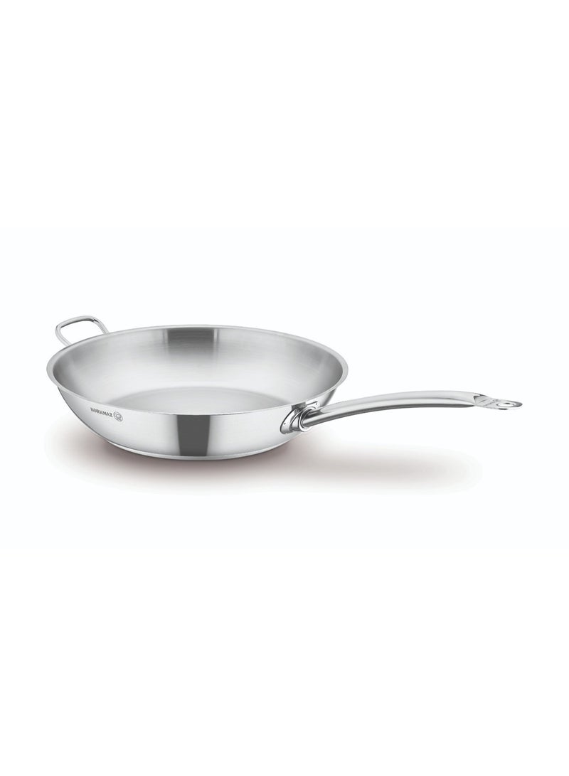 Korkmaz Proline stainless steel frying pan, 32 cm capacity.