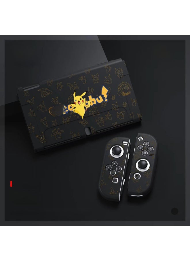 Nintendo Switch Oled TPU Matte Protective Case Embossed Color Printing Split Soft Case-Product Color:Animal Mori Friends Beach
