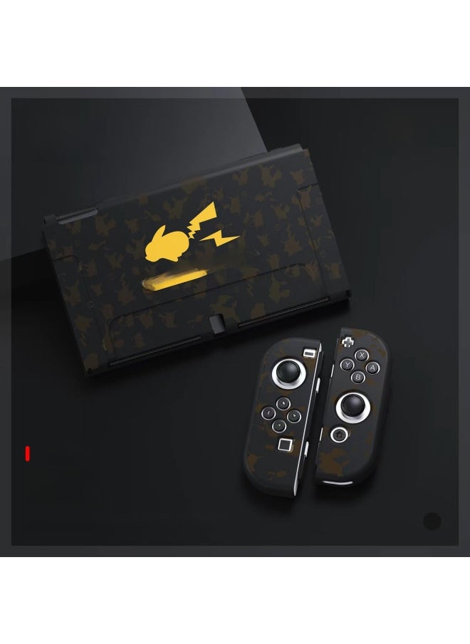 Nintendo Switch Oled TPU Matte Protective Case Embossed Color Printing Split Soft Case-Product Color:Animal Mori Friends Beach