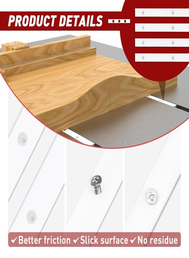 FixlyFido Crosscut Sled for Table Saw - Premium UHMW Plastic - 3/4" X 3/8" X 17" - Predrilled Holes and Screws - Ideal for U Tracks, Woodworking, Miter Slots, Router Table, Bandsaws - 4 Bars Included - Image 3