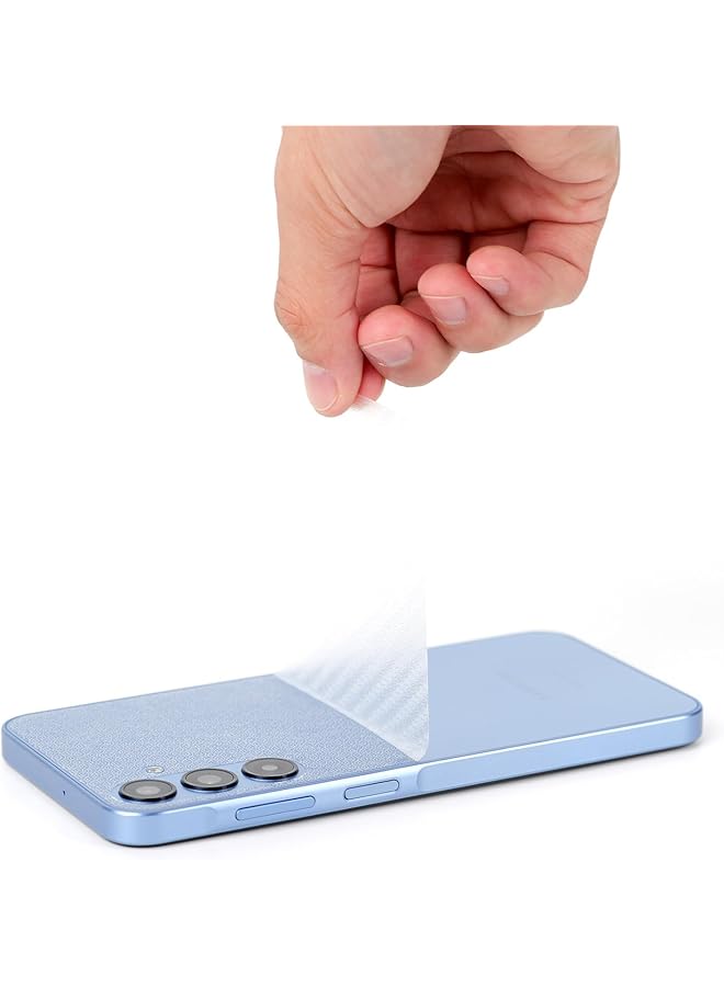 erorex 2 Pack Screen Protector For Samsung Galaxy A55 5G 6.6 Inch 9H Hardness Tempered Glass With 1Pc Camera Lens Protector 1Pc Back Carbon Fiber Film Easy To Install - Image 5